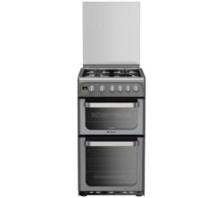 HOTPOINT  Ultima HUG52G 50 cm Gas Cooker - Graphite & Stainless Steel